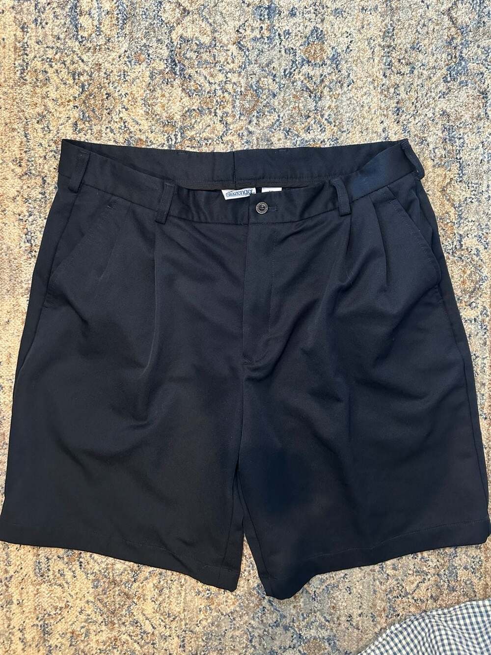 Slazenger Men's Black Pleated Golf Shorts Size 36